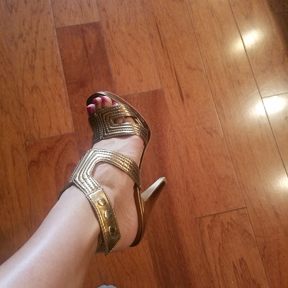 Gold Colin Stuart High Heels